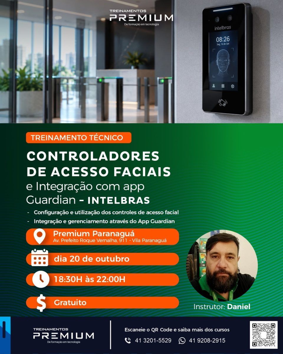 CONTROLADORES DE ACESSO FACIAIS e Integração com App GUARDIAN - Intelbras - PARANAGUÁ
